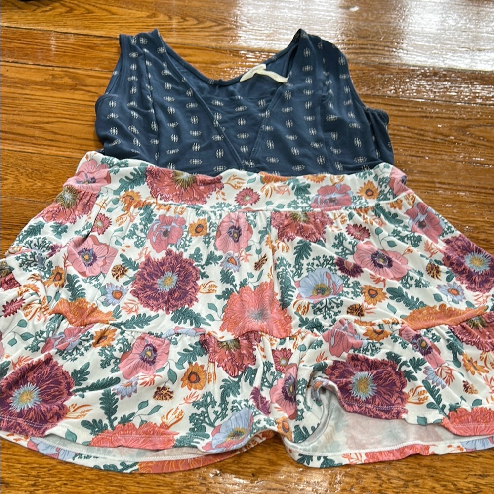 Matilda Jane Feeling Good Tank Wonderment sleeveless ruffle top. Size Medium.